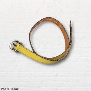 Fossil leather belt